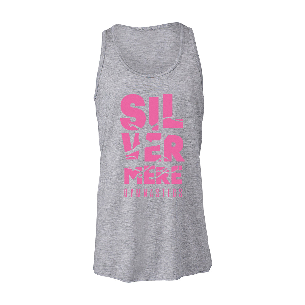 Silvermere Gymnastics Pink Logo Girls Flowy Racerback Vest