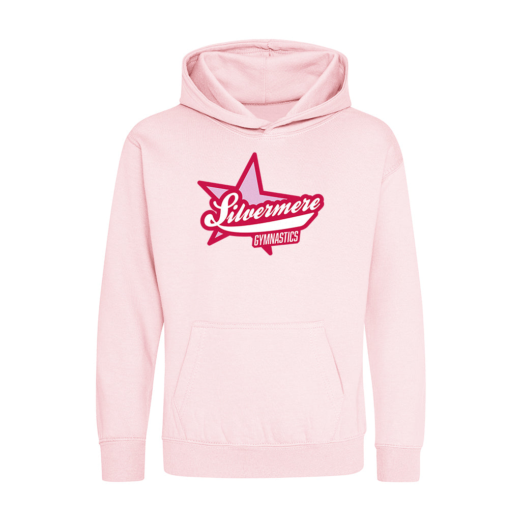 Silvermere Gymnastics Pink Star Logo Kids Hoodie