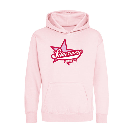 Silvermere Gymnastics Pink Star Logo Kids Hoodie